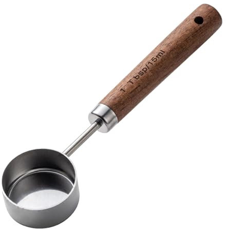 Baoblaze Baking Seasoning Spoon Measuring Cups Spoon Professional Kitchenware Stainless Steel Round Tablespoon for Kitchen Accessories, Sliver
