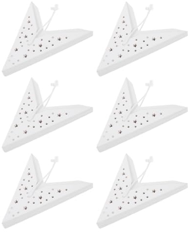 Operitacx Weihnachtliche Papierstern-Laterne, 9-zackiger hängender Stern-Ornament, hohler hängender Lampenschirm, Weihnachtsdekorationen für Weihnachten, Neujahr, Hochzeit, Party (6 Stück, 35,1 cm