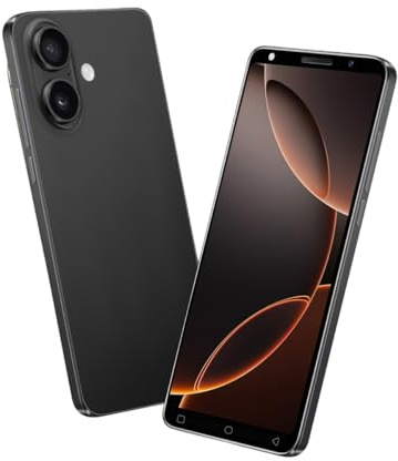 LatsYrs Billiges Handy, 5.0-Zoll-Anzeige, 16GB ROM erweiterbar auf 128GB, Dual SIM entsperrt, Dual Kamera, WiFi/Bluetooth/Face ID 4G Handy (LaI17-Black)