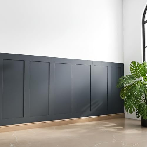 Pre-Cut MDF Wall Panelling Strips – 120cm x 10cm | Smooth Premium MDF Boards for DIY Wall Panels, Wainscoting & Feature Walls | Easy Install, Paintable Wood Panels for Home & Office - Pack of 6