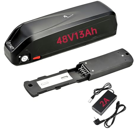 Batterie pour vélo électrique Hailong 36 V/48 V 13 Ah/15 Ah/17,5 Ah/18 Ah pour Moteur 1 000 W, 750 W, 500 W, 350 W ou 250 W avec Chargeur et BMS (48V 13AH)