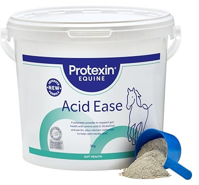 Protexin Equine Acid Ease, Calms Gastric Acid, Horses & Foals, 3kg Powder | Prebiotic, Probiotic & Postbiotic Gut Support, Improve Digestive Function & Sooth Gut Lining, Dandelion Flavour