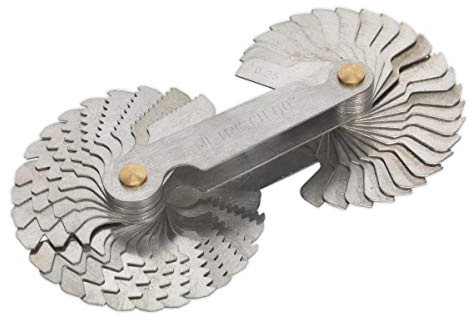 Sealey AK73SPG BSW/Metric Screw Pitch Gauge Set, Silver