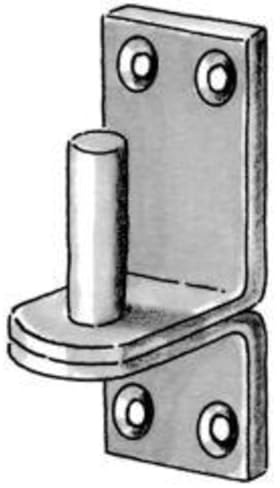 Pollmann Baubeschläge 2265006 Haken D zum Aufschrauben, Dorn Ø 13 mm, Abstand 17 mm, Edelstahl