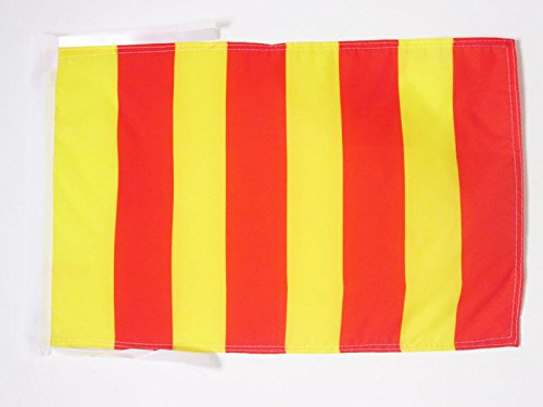 AZ FLAG - Flagge Roter Und Gelber Schiedsrichter - 45x30 cm Mit Kordel - Motorsport Rennleitung Rot Und Gelb Fahne 30 x 45 cm - Flaggen
