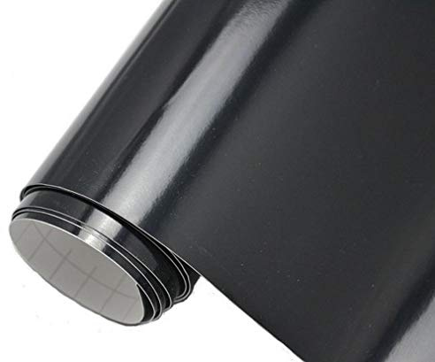 Neoxxim 7,5€/m2 Premium Auto Folie - GLÄNZEND SCHWARZ Glanz 100 x 150 cm - blasenfrei Lackfolie Möbelfolie