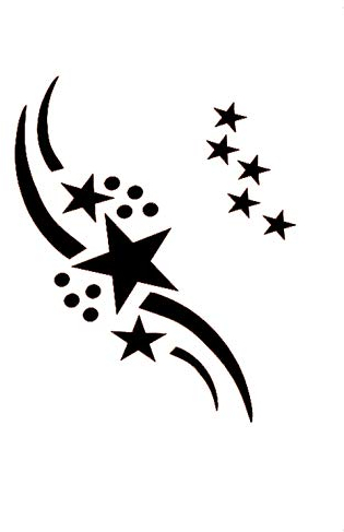 Eulenspiegel 109076 - Eye-Design Schablone, Stardust, Vorlage Facepainting, geeignet für Profi-Aqua Schminke, Liquid-Make-up, Glitter Tattoos, Painted Tattoo-Farben