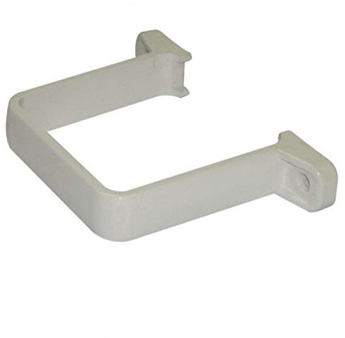 FLOPLAST 65mm Square Flush Down Pipe Clip - White - Bag of 10