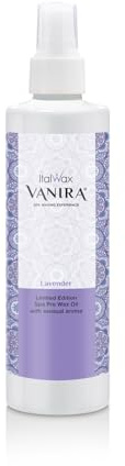 Italwax Vanira Lavender Pre-Waxing Oil – 250ml (8.45 fl.oz) – Ideal for SPA Waxing – Soothing Lavender Scent