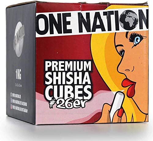 One Nation Shisha Kohle Naturkohle 1kg bis zu 120 Minuten Brenndauer