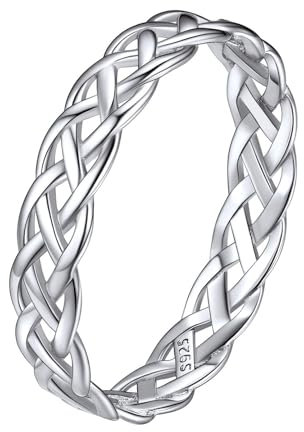 ChicSilver Silver Celtic Knot Eternity Rings for Women Unisex Women Thumb Ring Size 9