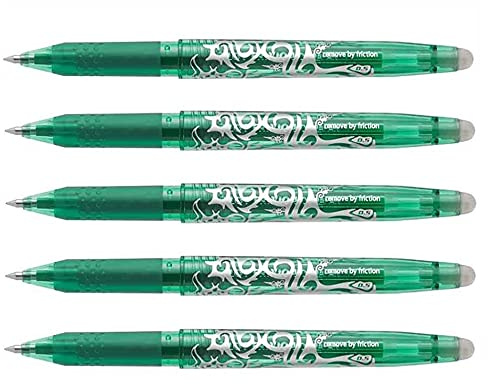 Pilot FRIXION Ball 05 Tintenroller, feine Spitze, Grün, 5 Stück