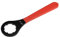 uxcell O-Type Collet Chuck Wrench Spanner for ER25 Lathe Clamping Nut with Red Non-Slip Handle