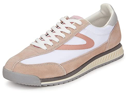 Tretorn Rawlins Sneaker Damen Schnürschuhe Casual Tennisschuhe mit klassischem Vintage-Stil, White Blush, 40 EU