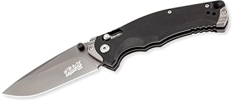 Herbertz Selektion Einhandmesser, rostfrei, Frame Lock, Edelstahlheft, Taschenclip, Fangriemenöse, hochwertiges Klappmesser, scharfes Taschenmesser