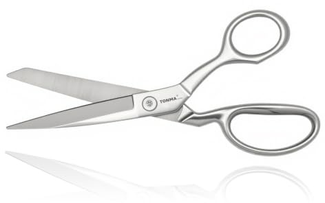 TONMA Nähschere [Hergestellt in Japan] 23 cm Professionelle Stoffschere, Industrielle Japanische Hochwertige Edelstahl-Schneiderschere, Ideal zum Schneiden von Stoff, Jeans, Leder, Spiegelfinish