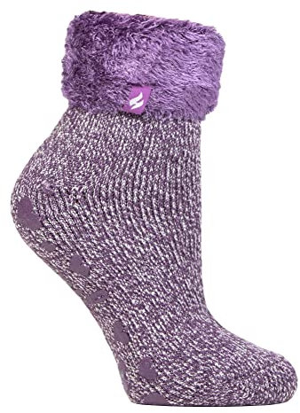 HEAT HOLDERS - Womens Non Slip Fluffy Socks | Gift Socks for Ladies | Size 4-7 (4-7, HHL05)