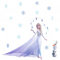 Wandtattoo Prinzessin Wandsticker, Gefrorener Wandaufkleber Wandaufkleber DIY Kinderzimmer Wandaufkleber Schlafzimmer Wohnzimmer Sofa Hintergrund Wanddeko (60 x 30cm)