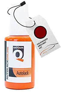 uniQum Autolack Lackstift fürs Auto für Volkswagen KIRSCHROT H3T Autolack Reparatur 30 ml