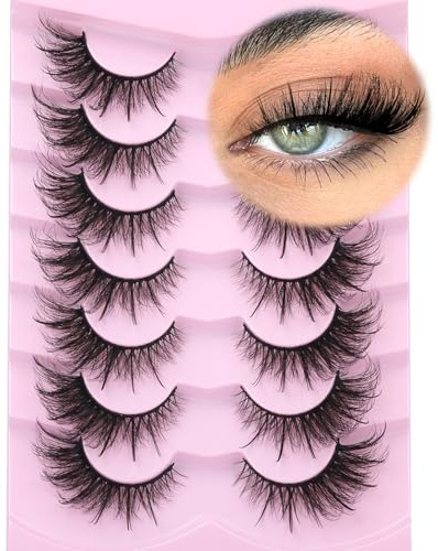 Fox Eye Lashes Wispy Faux Mink Lashes Volume Fairy Cat Eye Lashes That Look Like Extensions Spiky Fake Eyelashes 20mm Long Lash with Spikes