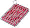 Rafornty Cast Iron Skillet Cleaner,316 Stainless Steel Chainmail Cleaning Scrubber Silicone Scrubber,for Kitchen (Red)