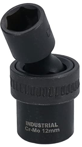 12mm 3/8in Drive Universal Swivel Wobble Metric Impact Shallow Socket