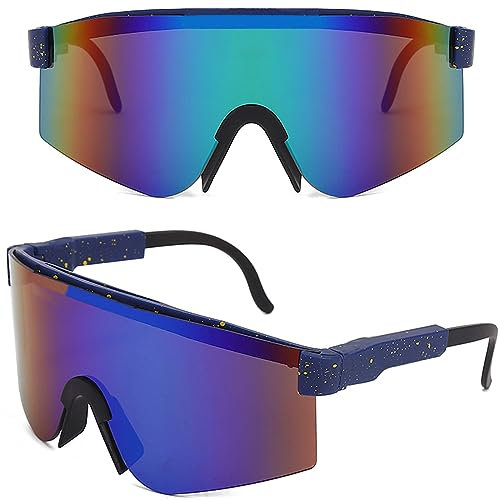 Gafas de sol para bicicleta, para hombre y mujer, gafas de protección para ciclismo, gafas de sol anti-UV para actividades al aire libre, como ciclismo, correr, escalada, conducción, pesca