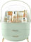 Kousee Makeup Storage Organizer，Large Cosmetics Display Case with 2-Layer Storage Box and Transparent Cover, Bedroom Vanity Desk (Mint Green)