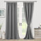 JIUZHEN Gardinen mit kräuselband Verdunklungsvorhänge Vorhang Blickdicht Gardinen Wohnzimmer Vorhänge Schlafzimmer Thermovorhang Grau H245 x B140 cm 2er Set