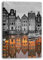 Leinwandbild (100x70cm) Spiegelung in Amsterdam, Schwarz Weiß, black and white, Fotografie, Dekoration für Zuhause, Wandbild klein bis XXL, echter Holz-Keilrahmen inkl. Aufhänger, handgefertigt in ..