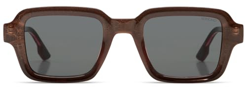 KOMONO Lionel Rose Viper Unisex Rechteckig Cellulosepropionat-Sonnenbrille für Damen und Herren mit UV-Schutz und kratzfesten Gläsern
