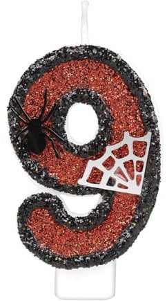 Yiran 9th Birthday Candles,Number 9 Candle,Spider Themed Birthday Candles for Cake, Superhero Cake Toppers Candles for Kids Boys Girls Party Decorations Supplies Baby Shower Celebration