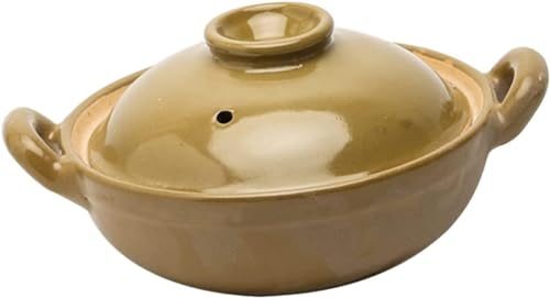 Auflauf, Auflaufform mit Deckel, Keramik-Auflauftopf, Tontopf, Auflaufform, Amphoren-Auflauf, koreanischer Kochtopf, Steingut-Ton-Schmorpfanne mit Deckel, Keramik-Kochtopf, altes Kochgeschirr, Backfor