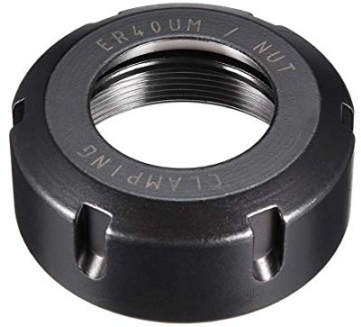 ER40(M50*1.5P) Spannzange Plunge Router Teile, Router Zubehör Spannbit für CNC Fräsen Graviermaschine Futterhalter Drehbank, ER11 ER16 ER20 ER25 ER32 ER40, Schwarz