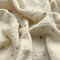 Textrend Stoff Musselin Double Gaze - Baumwollstoff - Meterware - 1 Meter 160 x 100 cm - Stoffe zum Nähen - Kinder - weich sanft - Ecru mit goldenen Sternen