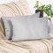 2er Set Sofakissen mit Füllung und Bezug 40x60cm weiche Kissenhülle mit Dekokissen Couchkissen für Sofa, Schlafzimmer, Wohnzimmer, Balkon, hellgrau Moonlight flauschig, mit verstecktem Reißverschluss
