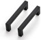 Ravinte 5 Pack Kitchen Door Handles Black Handles for Cupboards 96mm Cupboard Pulls Kitchen Cabinet Pulls Square Bar Wardrobe Hardware Cabinet Door Hardware