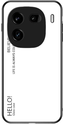 EasyShow Gradient Hülle für vivo iQOO 12 Schlanke und Dünne Stoßfest Handytasche Rückseite mit TPU-Kanten Handyhülle für vivo iQOO 12 (Weiß)