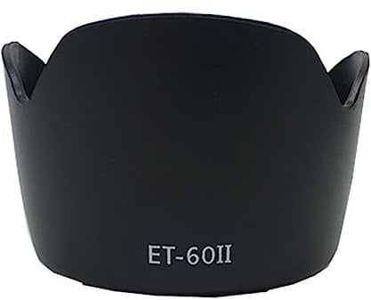 ET-60II 55mm ET60II Lens Hood Reversible- Camera Accessories For 55-250MM 75-300MMIIIUSM 90-300MM Lens Cover Sun-flare Prevention Camera Gear Hood Cap