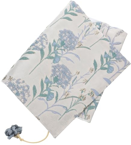 CAXUSD Handgefertigte Stoff Buchhülle A5 Verstellbar Dekorativer Buchumschlag Schützender Bucheinband Für Studenten