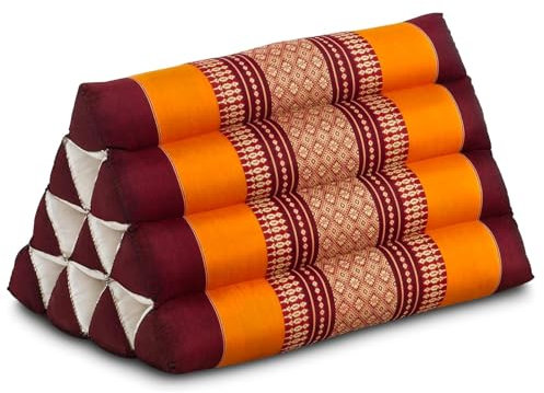 Rückenstützkissen Mit Muster,Dreieckskissen Für Den Garten,Keilkissen Mit Kapok, Meditationskissen,Rückenkissen,Keilkissen Für Bett Und Sofa,Lendenkissen, Lesekissen Waschbarem(50 x 30 x 28 cm,5#)
