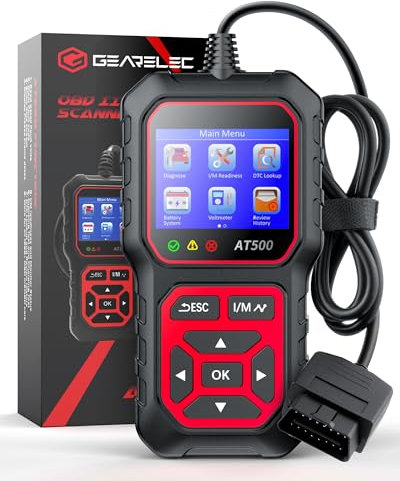 GEARELEC AT500 - Scanner diagnostico OBD2 per auto, lettore di codici motore migliorato per auto e camion, strumento diagnostico per tutti i veicoli, scanner OBD/EOBD per auto