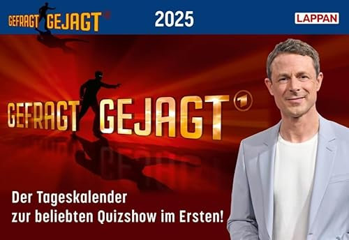 Gefragt Gejagt - Tagesabreißkalender 2025 - Lappan-Verlag - Der Kalender zur beliebten Quizshow im Ersten - 16 cm x 11 cm