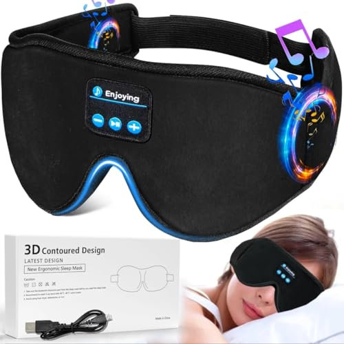 3D Sleep Headphones Eye Mask with Wireless Music - Bluetooth Sleep Mask