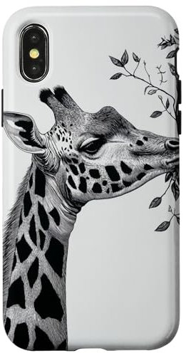 iPhone X/XS White, giraffe phone Case