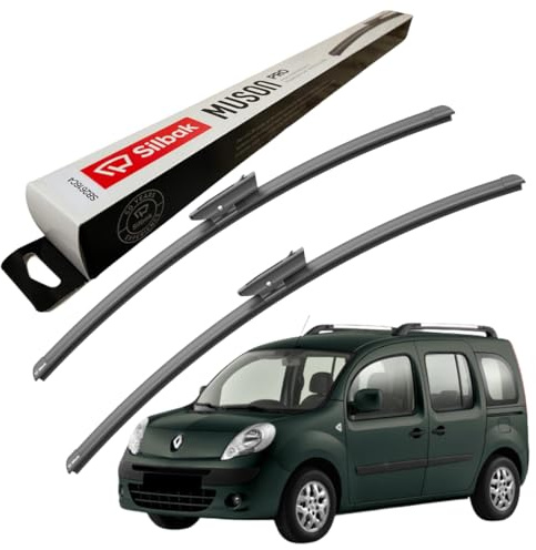 Silbak Windscreen Wipers, fits for RENAULT KANGOO 2 (2008 ONWARDS) Front Wiper Blades, 580mm/530mm