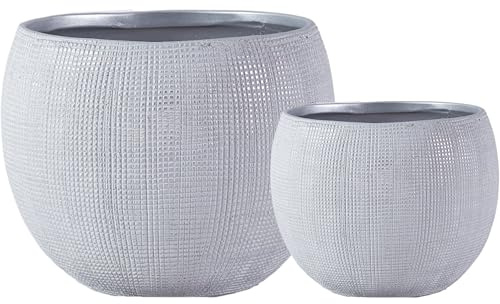 Olly & Rose Pot de fleurs en céramique Gris