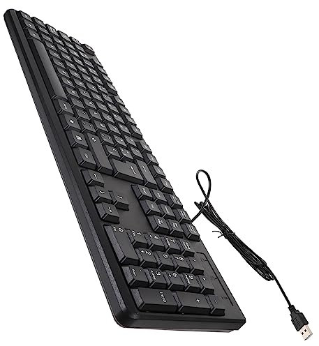 QUMIIRITY Teclado USB Cable para Teclado De Computadora Material Compacto para Oficina Letras Español