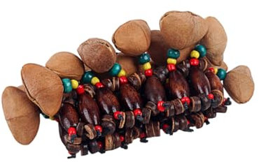 BESPORTBLE Nussschalenarmband Orchesterhandglocke Natürliches Glockenspiel Percussion Armband Musikinstrument Handkette Nussschalenhandglocke Orchesterarmband Nussschalenarmband Nussschalenha