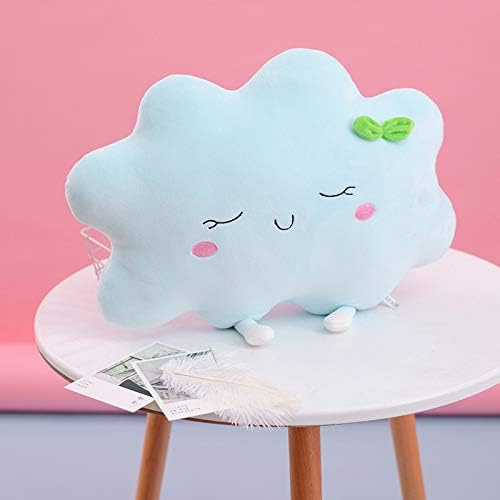 Wolke Kissen, Wolke werfen Kissen für Schlafzimmer Auto dekorativ, 3D Plüsch Wolke geformte dekorative Kissen, dekorative Kindergarten Kissen, Spielzimmer Dekor, niedliche Kinder werfen Kissen (blau)